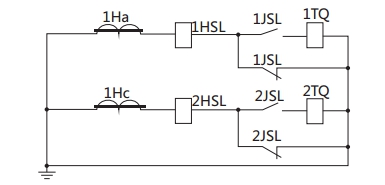 JSL-15繼電器構成的去分流操作機構的保護原理圖
